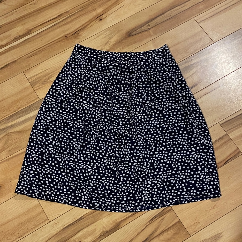 Banana Republic Black and White A-Line Skirt